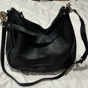 Kate Spade black leather handbag.
